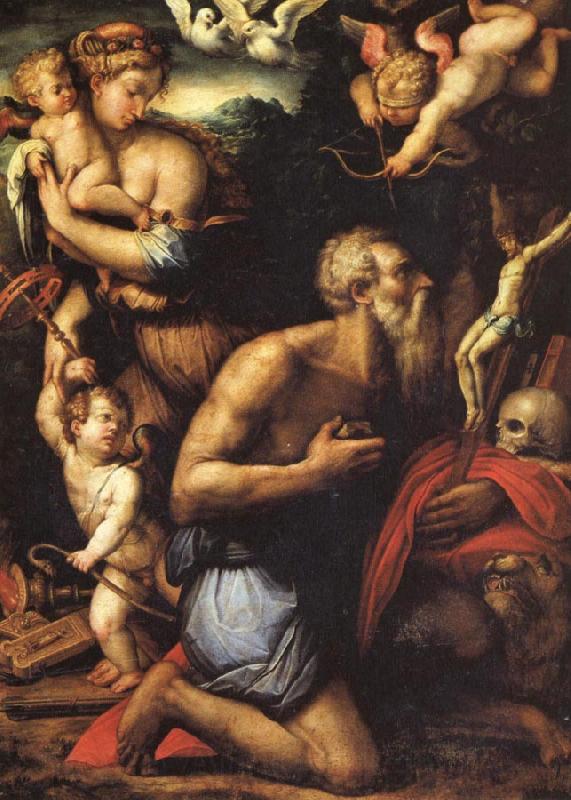 Giorgio Vasari The Temptation of St.Jerome Spain oil painting art